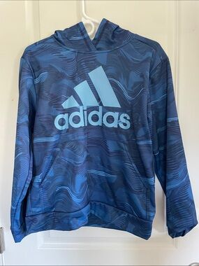 adidas Blue Wave Logo Pullover Hoodie